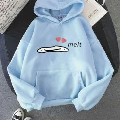 Apparel Cute Anime Melting Heart Hoodie