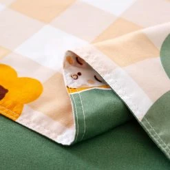 Home Decor Home & Pets Cute Bear & Flower Print Bedding Set