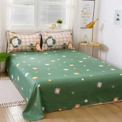 Home Decor Home & Pets Cute Bear & Flower Print Bedding Set