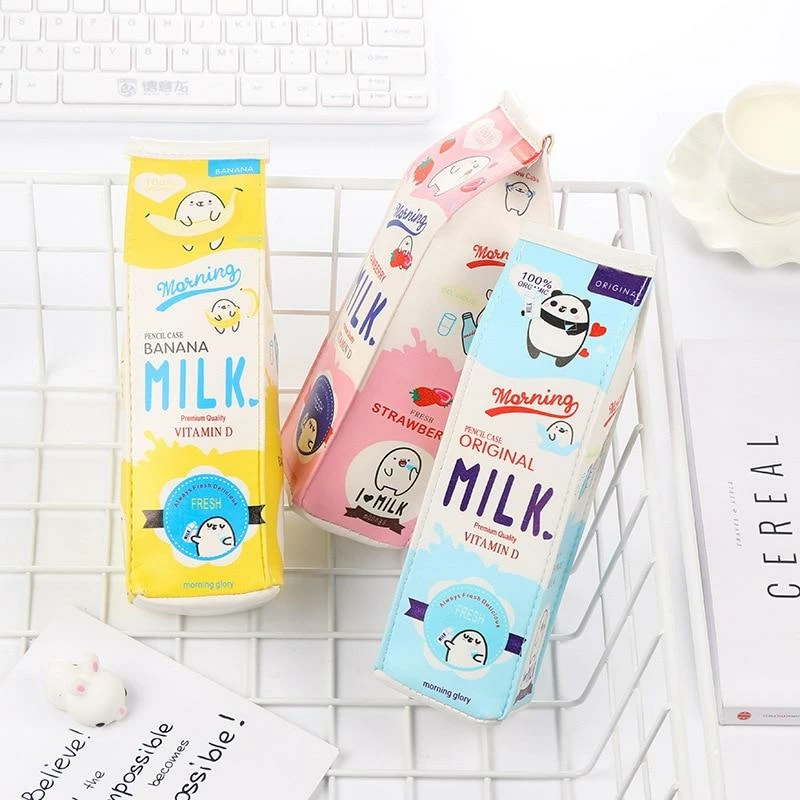 Accessories Cute Carton Milk Pencil Case 3 Accessories Cute Carton Milk Pencil Case