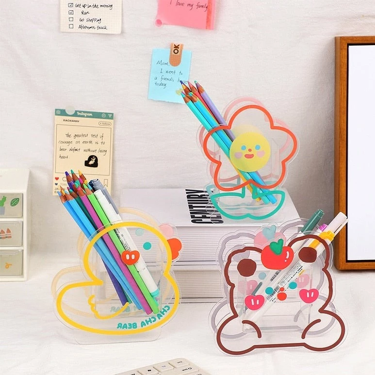 Accessories Cute Cartoon Acrylic Pen Holders Sea Animals 11 Accessories Cute Cartoon Acrylic Pen Holders Sea Animals