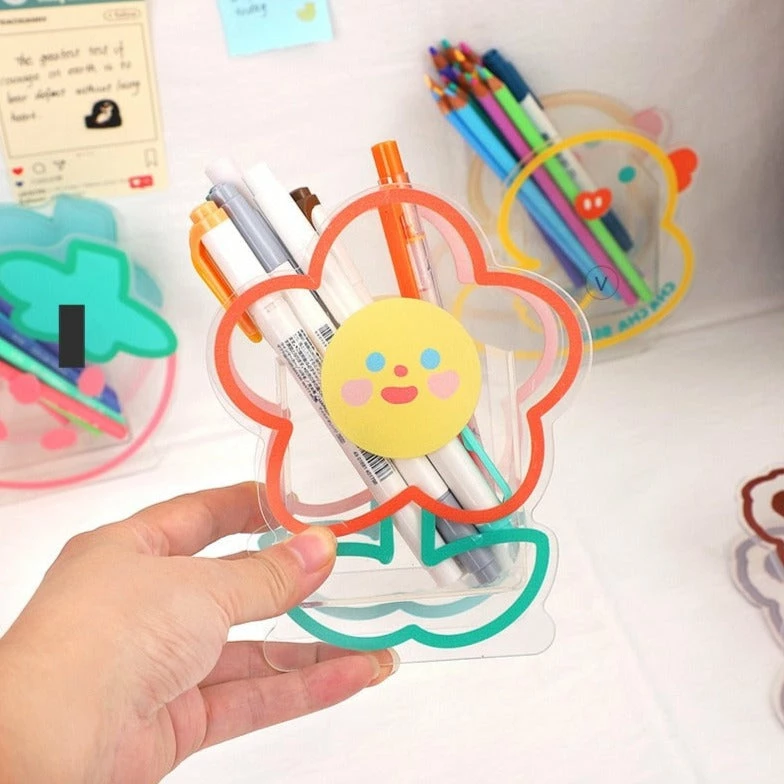 Accessories Cute Cartoon Acrylic Pen Holders Sea Animals 14 Accessories Cute Cartoon Acrylic Pen Holders Sea Animals