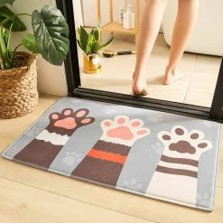 Home Decor Rugs & Mats Cute Cartoon Cat Long Thick Absorbent Non-slip Mat 16 Home Decor Rugs & Mats Cute Cartoon Cat Long Thick Absorbent Non-slip Mat