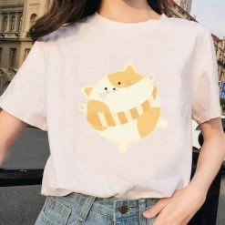 Apparel Cute Cartoon Cat Prints Women's Tee Collection 1