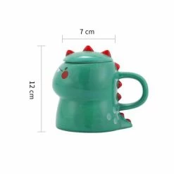 Home Decor Cute Cartoon Dinosaur Ceramic Mug With Lid | NEW