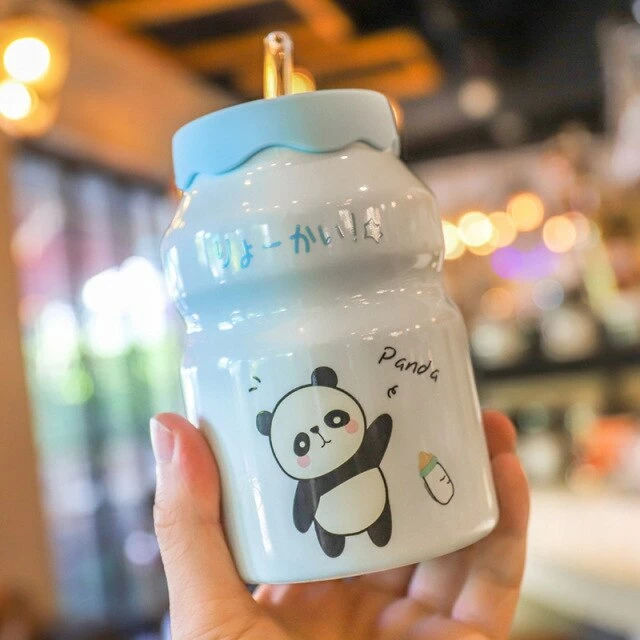 Home Decor Cute Cartoon Fruit Friends Ceramic Cup With Straw Home & Pets 6 Home Decor Cute Cartoon Fruit Friends Ceramic Cup With Straw Home & Pets