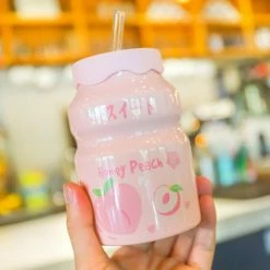 Home Decor Cute Cartoon Fruit Friends Ceramic Cup With Straw Home & Pets 18 Home Decor Cute Cartoon Fruit Friends Ceramic Cup With Straw Home & Pets