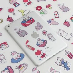 Accessories Sea Animals Cute Cat Bear Rabbit Stickers Box Set