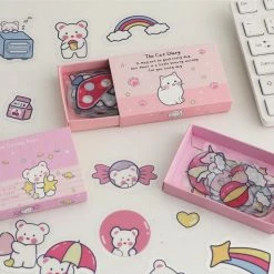 Accessories Sea Animals Cute Cat Bear Rabbit Stickers Box Set