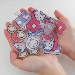 Accessories Sea Animals Cute Cat Bear Rabbit Stickers Box Set