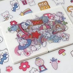 Accessories Sea Animals Cute Cat Bear Rabbit Stickers Box Set