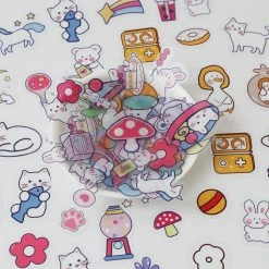 Accessories Sea Animals Cute Cat Bear Rabbit Stickers Box Set