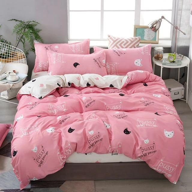 Home Decor Cute Cat Print Bedding Set 17 Home Decor Cute Cat Print Bedding Set