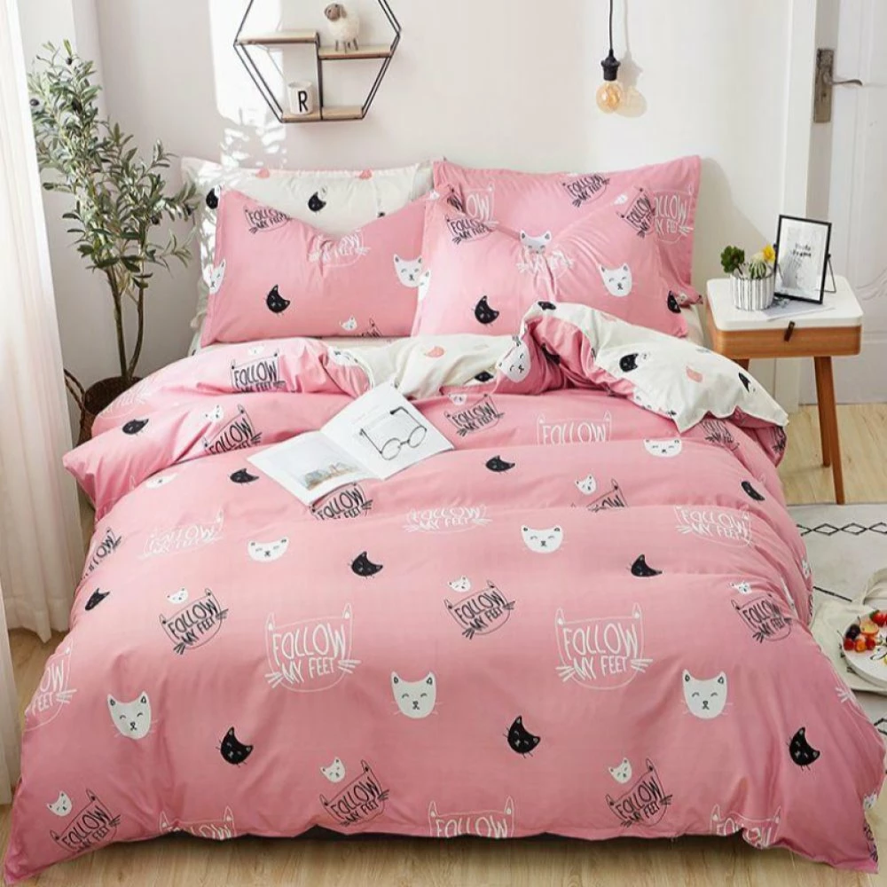 Home Decor Cute Cat Print Bedding Set 3 Home Decor Cute Cat Print Bedding Set