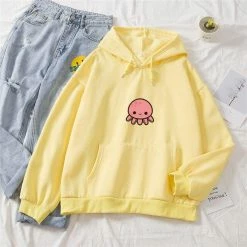 Apparel Cute Coral Octopus Part-Cotton Hoodie Sea Animals