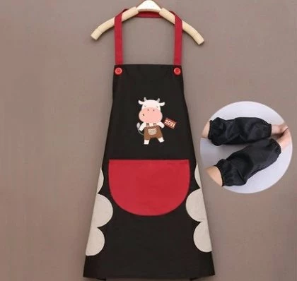 Home Decor Cute Cow Print Waterproof Apron Set With Short Sleeves Home & Pets 9 Home Decor Cute Cow Print Waterproof Apron Set With Short Sleeves Home & Pets