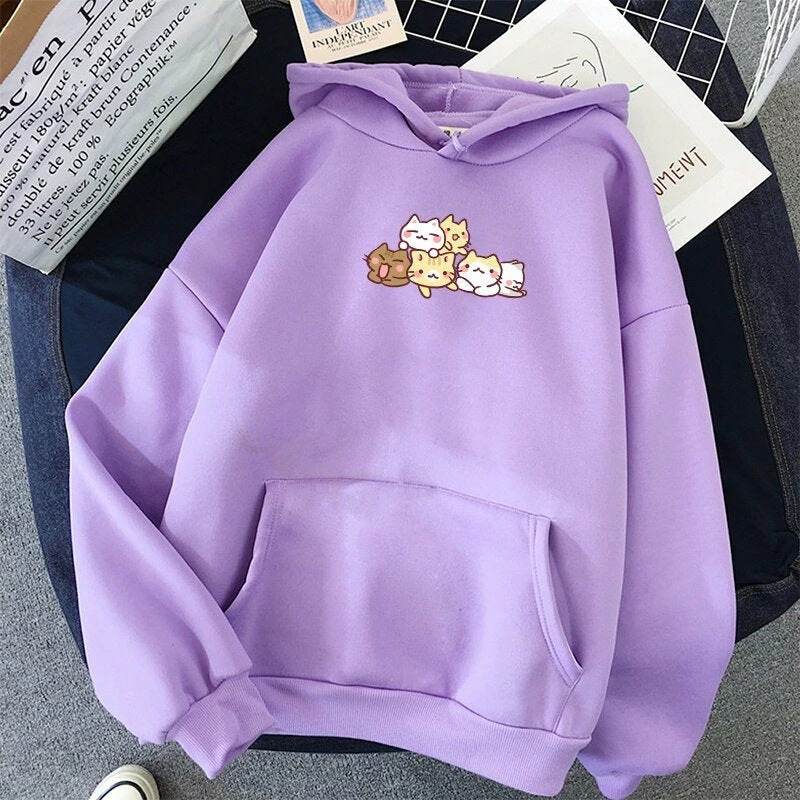 Apparel Cute Japanese Cat Family Hoodie 8 Apparel Cute Japanese Cat Family Hoodie