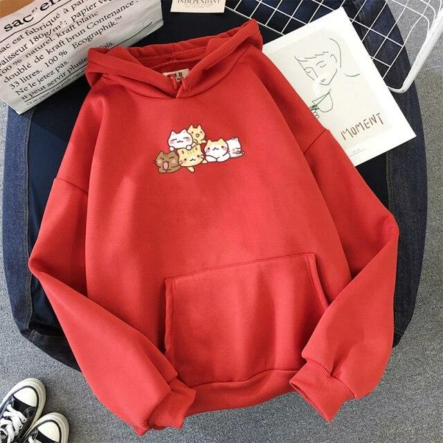 Apparel Cute Japanese Cat Family Hoodie 7 Apparel Cute Japanese Cat Family Hoodie