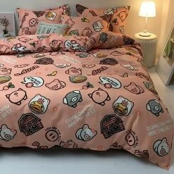 Home Decor Home & Pets Cute Kawaii Animal Funtime Bedding Set