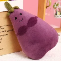 Soft Toy Cute Kawaii Eggplant Vegetable Family