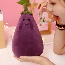Soft Toy Cute Kawaii Eggplant Vegetable Family