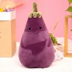 Soft Toy Cute Kawaii Eggplant Vegetable Family