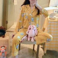 Apparel Cute Mouse & Cheese Print Pajamas Set