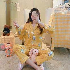 Apparel Cute Mouse & Cheese Print Pajamas Set
