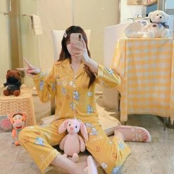 Apparel Cute Mouse & Cheese Print Pajamas Set