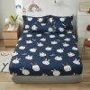 Home Decor Home & Pets Cute Navy Blue Bunny Fitted Bedsheet