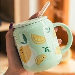 Home Decor Food & Drinks Cute Summer Fruits Ceramic Cups
