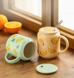 Home Decor Food & Drinks Cute Summer Fruits Ceramic Cups