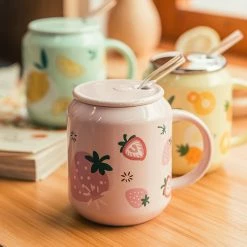 Home Decor Food & Drinks Cute Summer Fruits Ceramic Cups
