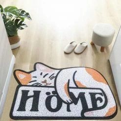 Home Decor Food & Drinks Cute Welcome Cats And Fruits Mat