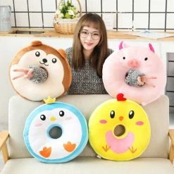 Soft Toy Donut Shaped Animals Cushion Plushies Plush & Toys
