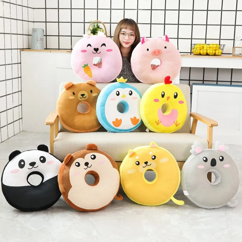 Soft Toy Donut Shaped Animals Cushion Plushies Plush & Toys 3 Soft Toy Donut Shaped Animals Cushion Plushies Plush & Toys