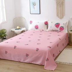 Home Decor Dreams Come True White Strawberry Bedding Set