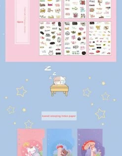 Accessories Dreamy Sleeping Cats Journal Set Stationery