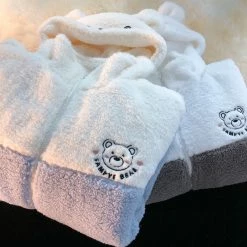 Apparel Embroidery Bear Polyester Two-Tone Wool Jacket