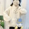 Apparel Embroidery Bear Polyester Wool Hoodie