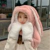 Apparel Faux Fur Bunny 3-in-1 Gloves Scarf Hat Combo