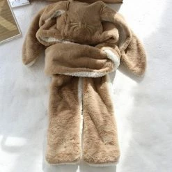Apparel Faux Fur Bunny Handwarmer Scarf Hat Combo