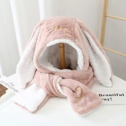 Apparel Faux Fur Bunny Handwarmer Scarf Hat Combo
