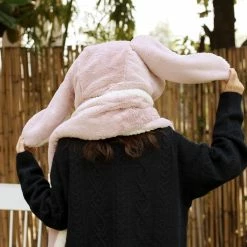 Apparel Faux Fur Bunny Handwarmer Scarf Hat Combo
