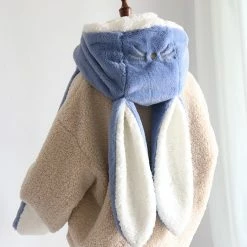 Apparel Faux Fur Bunny Handwarmer Scarf Hat Combo