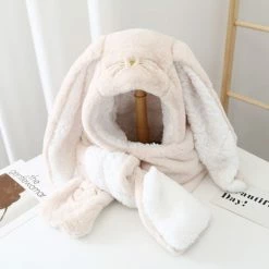 Apparel Faux Fur Bunny Handwarmer Scarf Hat Combo