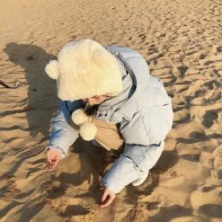 Apparel Faux Fur Round Bear Ears Tassel Beanie Hat