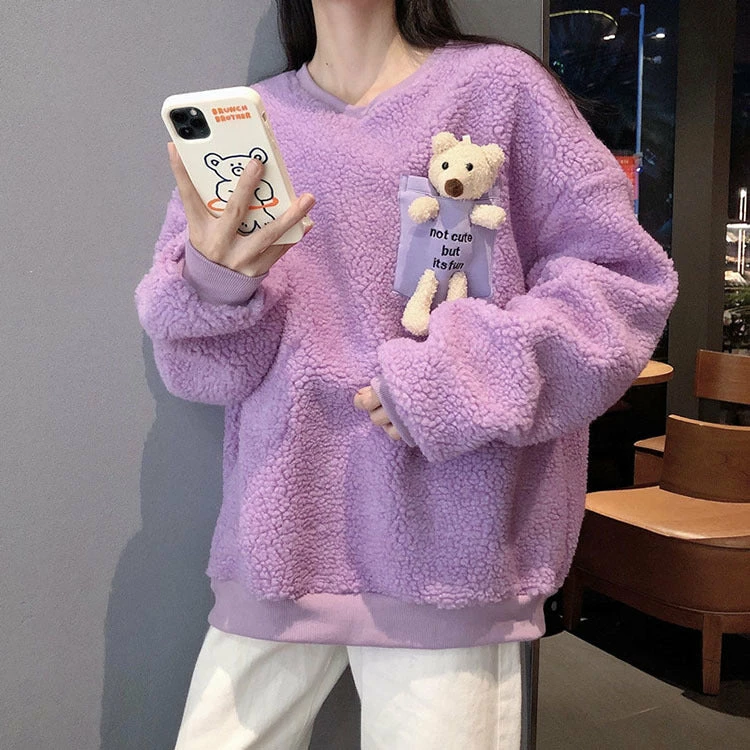 Apparel Fleece Sweatshirt With A Pocket Bear 18 Apparel Fleece Sweatshirt With A Pocket Bear