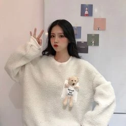 Apparel Fleece Sweatshirt With A Pocket Bear