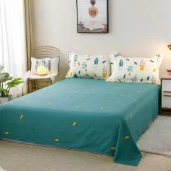 Home Decor Floral Cactus Succulent Green Matching Bedding Set
